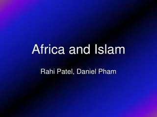 Africa and Islam