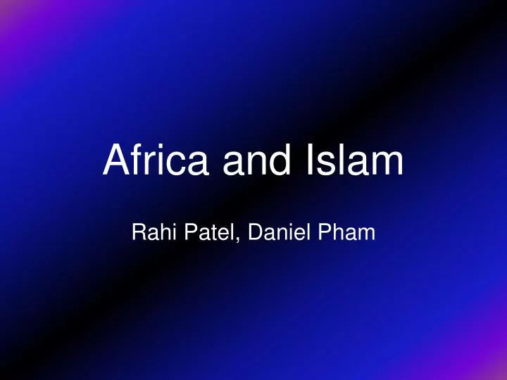 africa and islam