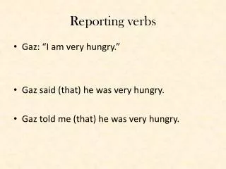 Reporting verbs