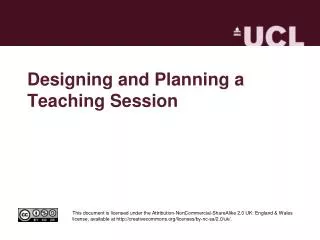 designing and planning a teaching session