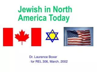 Jewish in North America Today