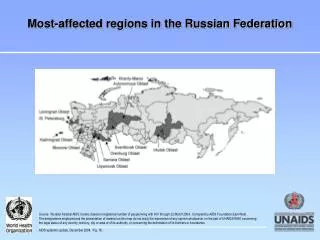 Most-affected regions in the Russian Federation