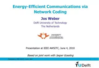 Energy-Efficient Communications via Network Coding