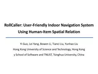 RollCaller : User-Friendly Indoor Navigation System Using Human-Item Spatial Relation