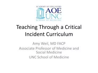 teaching through a critical incident curriculum