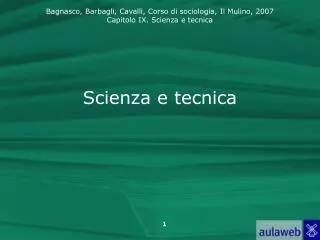 scienza e tecnica