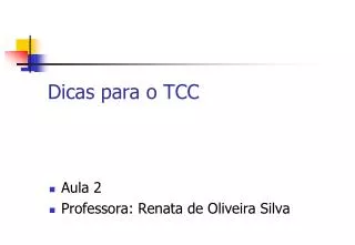 dicas para o tcc