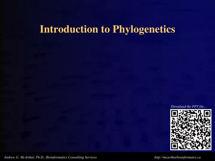 introduction to phylogenetics