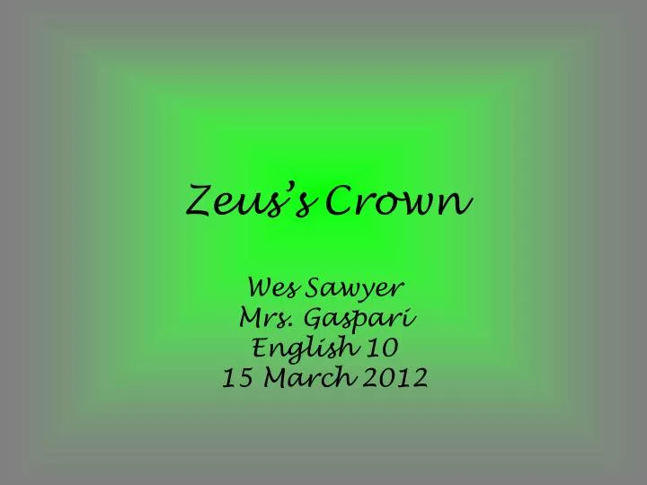 zeus s crown