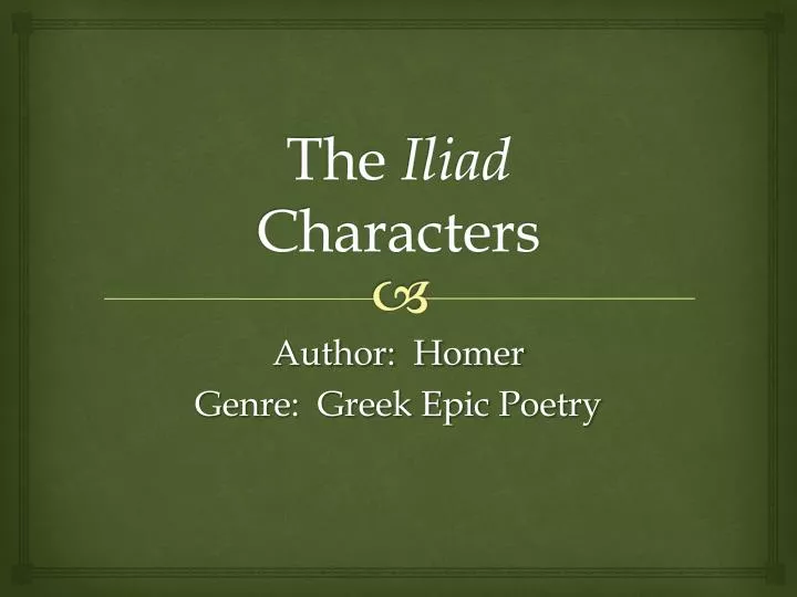 the iliad characters