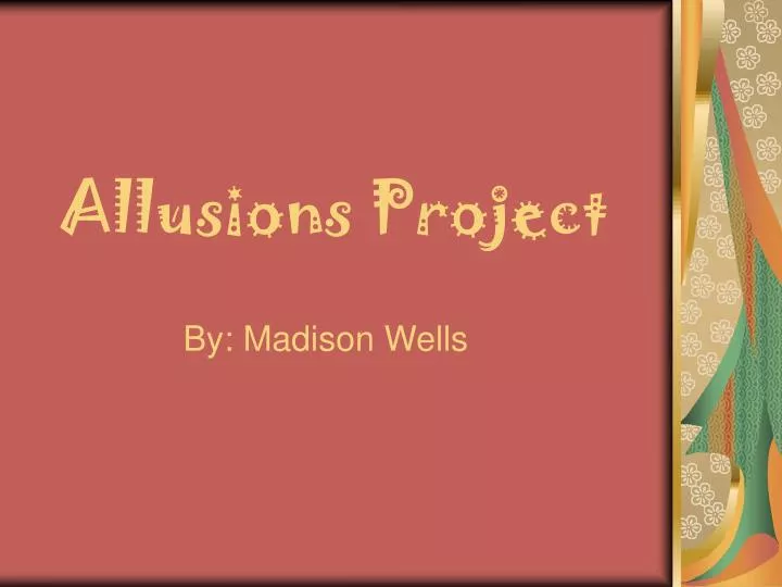 allusions project