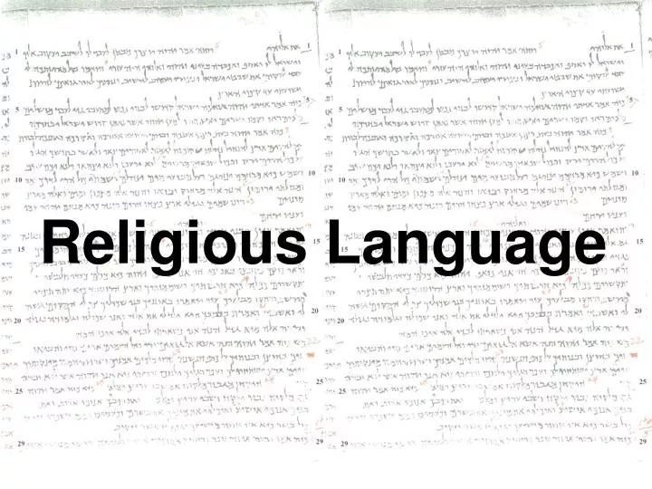 religious language