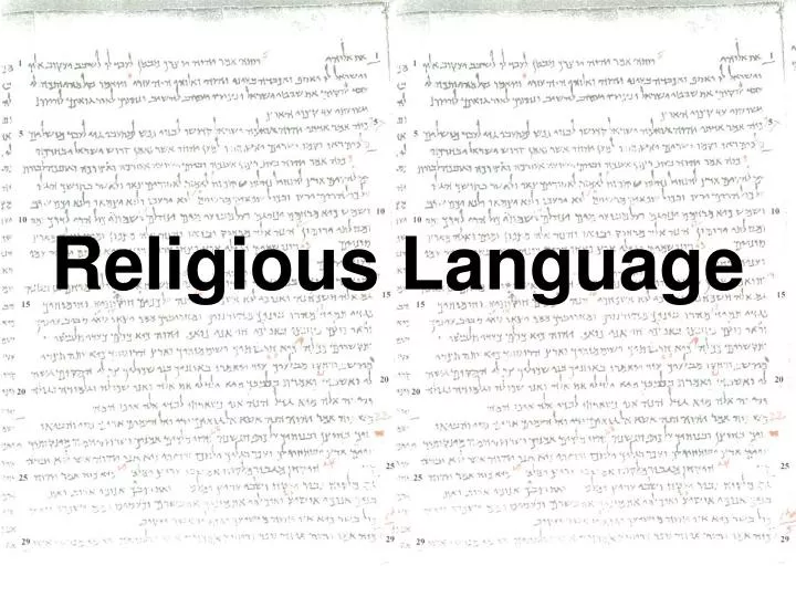 religious language