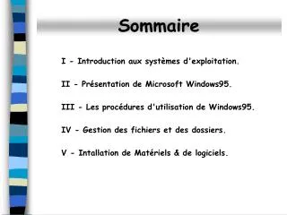sommaire