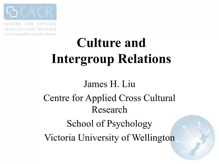 culture and intergroup relations