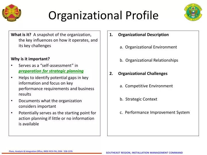 organizational profile