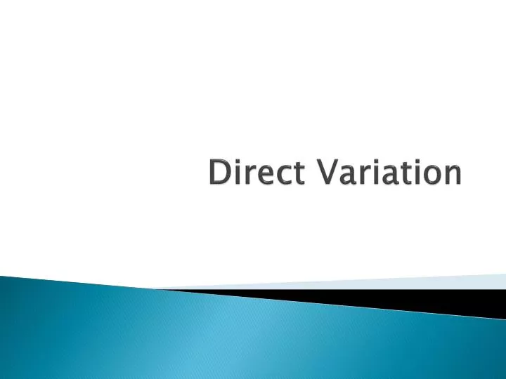 direct variation