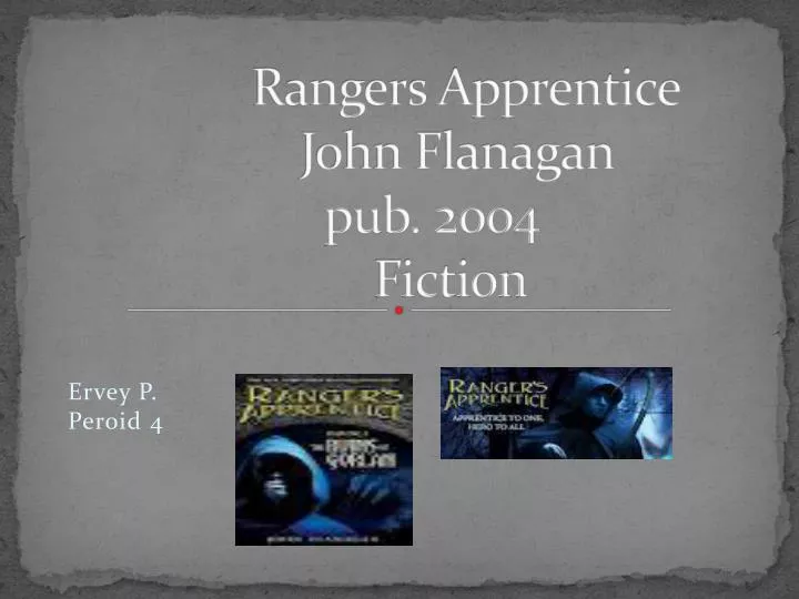 rangers apprentice john flanagan pub 2004 fiction