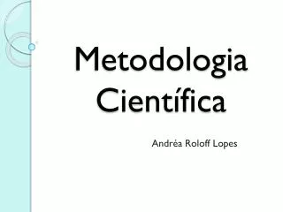 metodologia cient fica