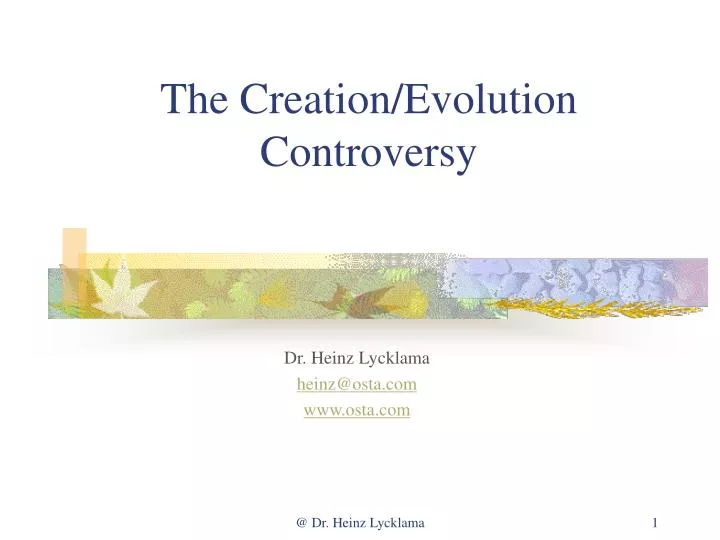the creation evolution controversy