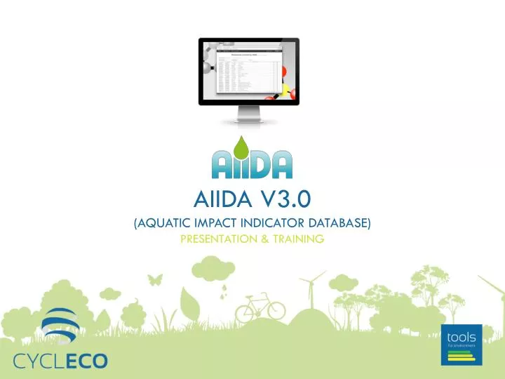 aiida v3 0 aquatic impact indicator database presentation training
