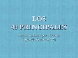 los 40 principales