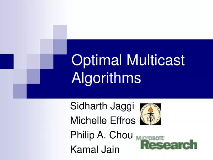 optimal multicast algorithms