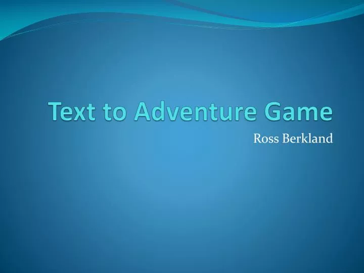 text to adventure game