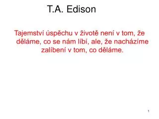 t a edison