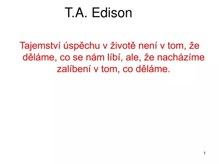 t a edison