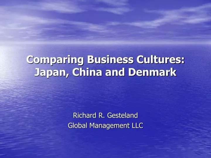 comparing business cultures japan china and denmark