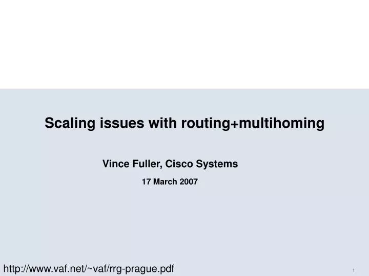 scaling issues with routing multihoming