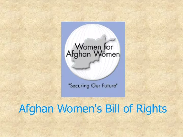 afghan women s bill of rights