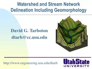 Watershed and Stream Network Delineation Including Geomorphology