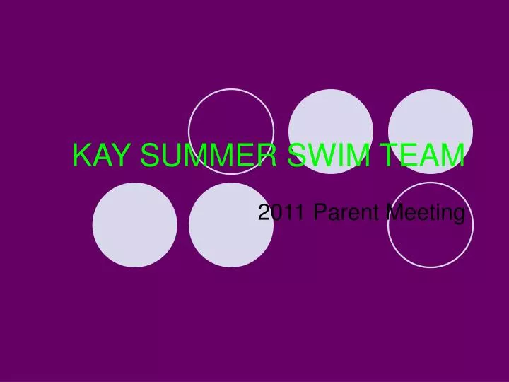 kay summer swim team
