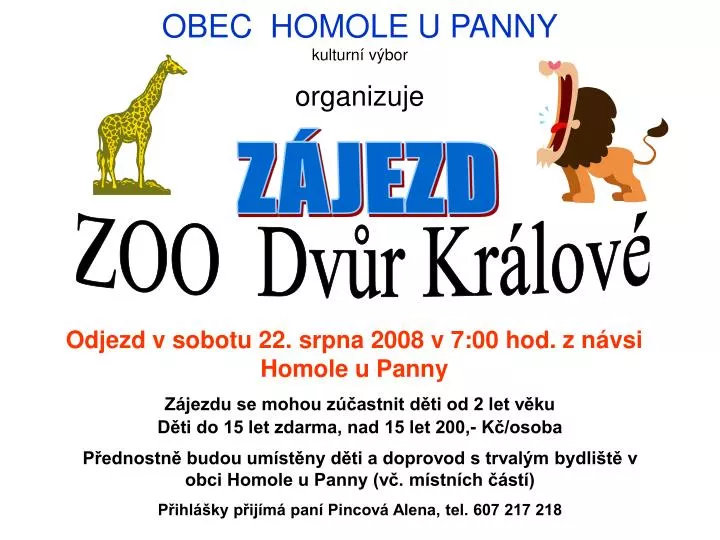 obec homole u panny kulturn v bor organizuje