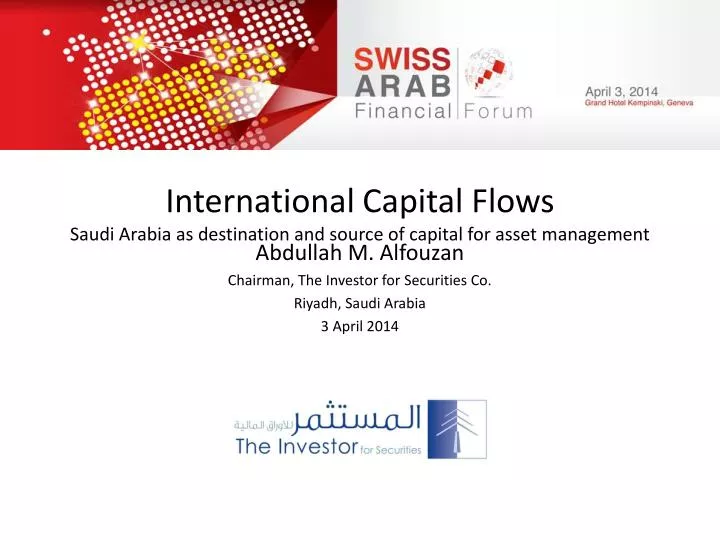 international capital flows saudi arabia as destination and source of capital for asset management