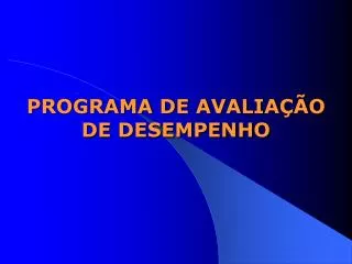 programa de avalia o de desempenho