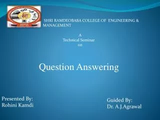 A Technical Seminar on
