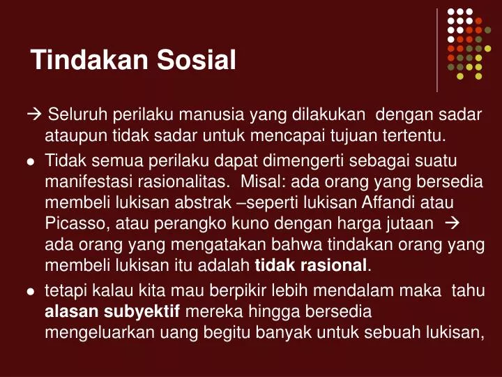 PPT - Tindakan Sosial PowerPoint Presentation, Free Download - ID:5558029