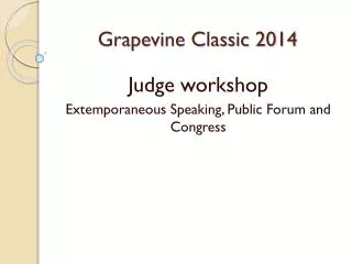 Grapevine Classic 2014
