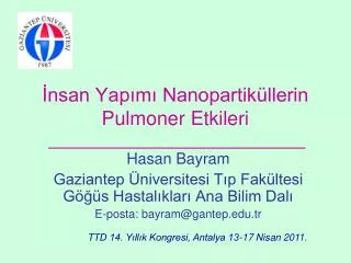 nsan yap m nanopartik llerin pulmoner etkileri