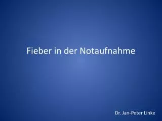 fieber in der notaufnahme