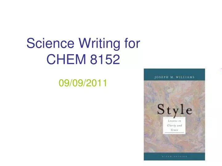 science writing for chem 8152