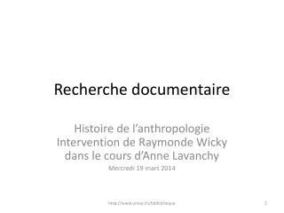 recherche documentaire