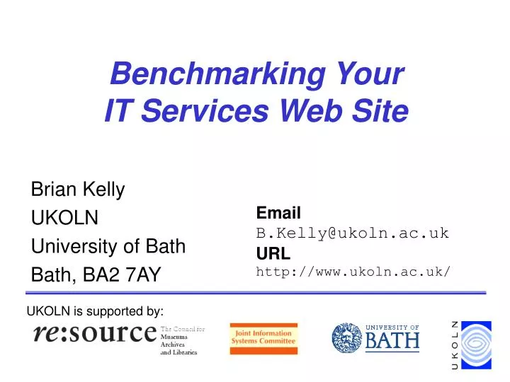 benchmarking your it services web site