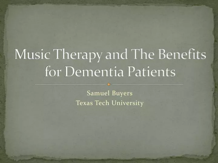 music therapy and the benefits for dementia patients