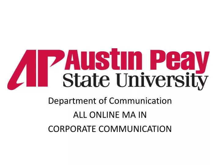 department of communication all online ma in corporate communication