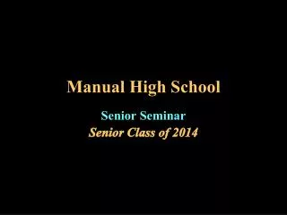 Manual High School