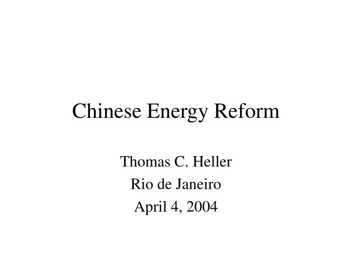 chinese energy reform